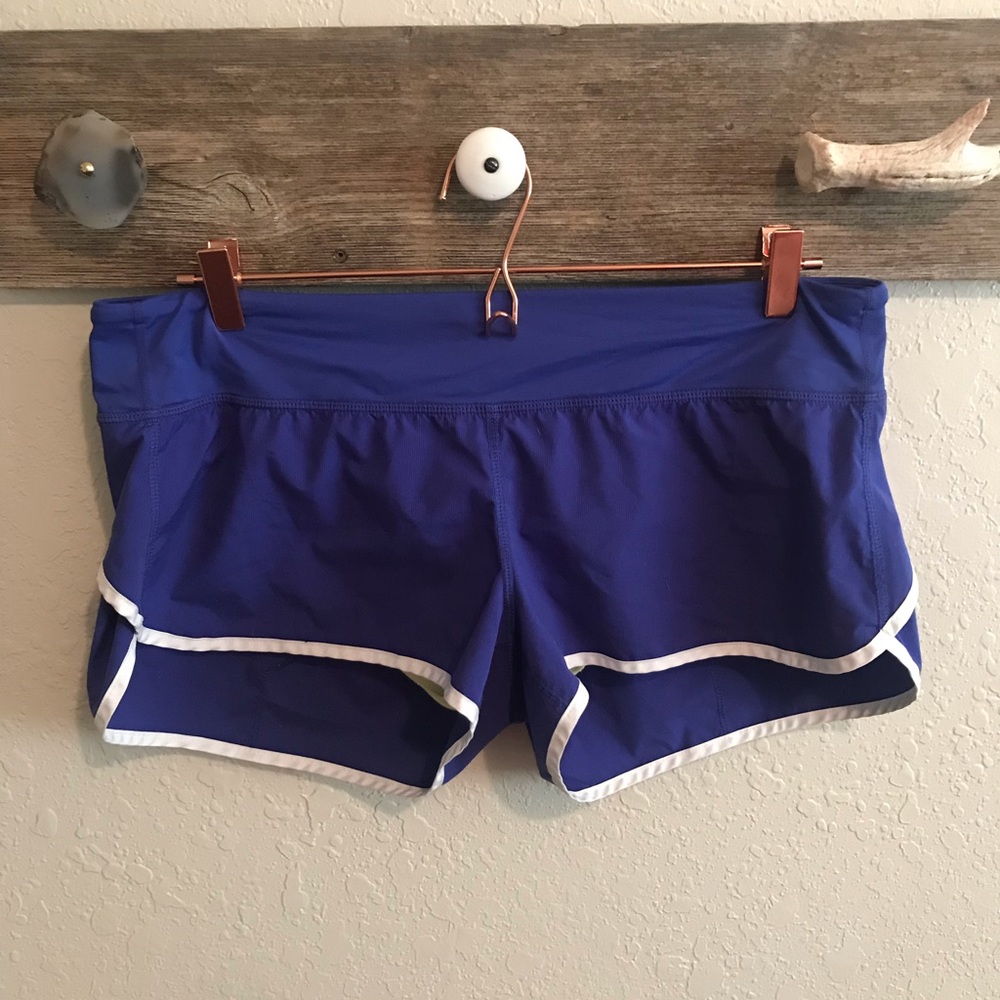 Lululemon purple and white shorts